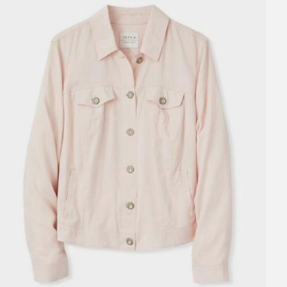 EUC Torrid peach Denim jacket size 4 - Picture 1 of 4